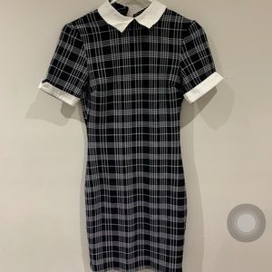 black and white dress